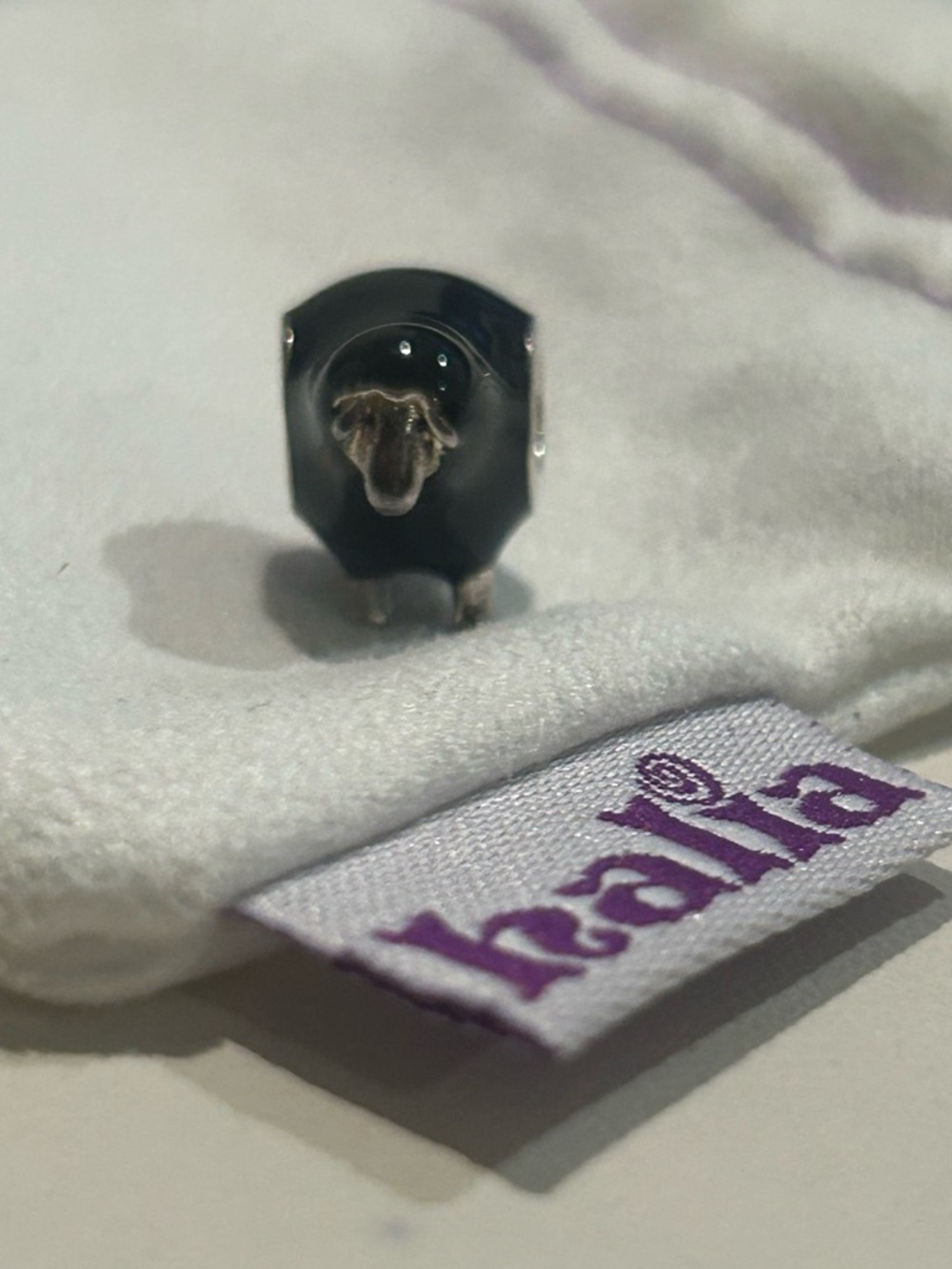 Halia Black Sheep Enamel Charm - Sterling Silver